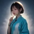 技术评测编辑林晓雨的头像，短发女性，面带微笑，背景为电脑屏幕显示游戏界面